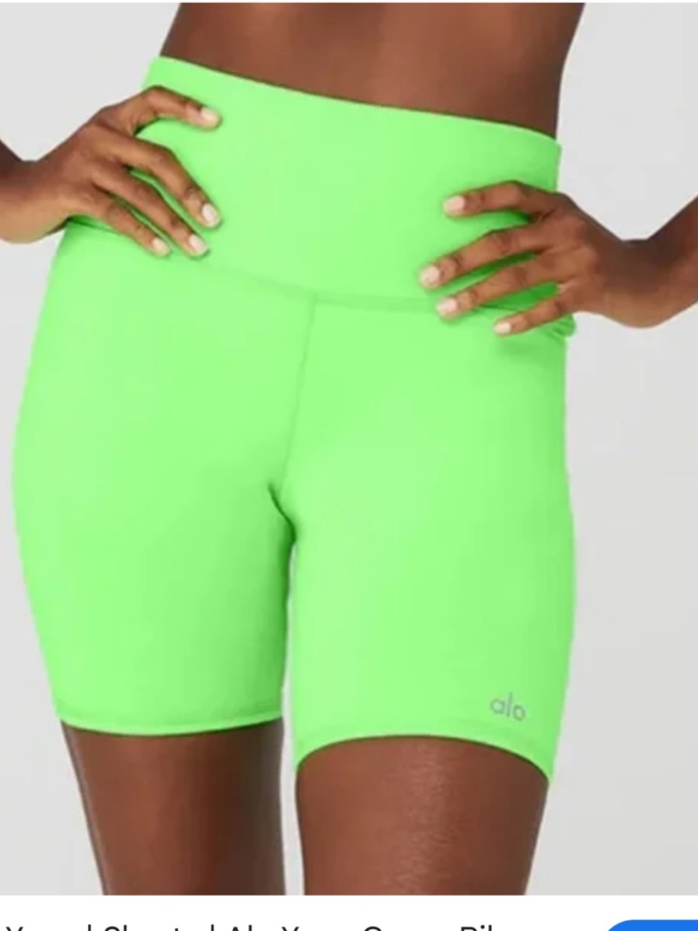 ALO Yoga Neon Green High-Rise Bike Shorts